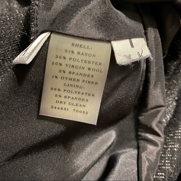 Ann Taylor Black Woven Wool Blend Peplum Blazer - Picture 5 of 5